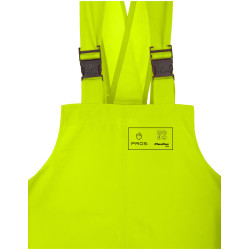 Spodnie ogrodniczki wodoochronne ostrzegawcze standard PROS model 1011