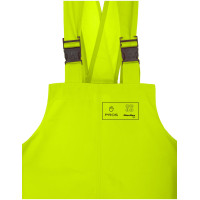 Spodnie ogrodniczki wodoochronne ostrzegawcze standard PROS model 1011