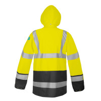 Kurtka wodoochronna ostrzegawcza dwukolorowa zapinana na zamek AQUAPROS model 4283