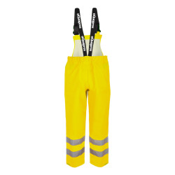 Spodnie ogrodniczki wodoochronne ostrzegawcze AQUAPROS model 4187