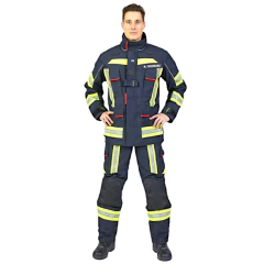 Ubranie bojowe FIRE FLEX – granatowy NOMEX® NXT (CNBOP) + napisy kod. 141452+141453