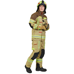 Ubranie bojowe FIRE FLEX – brązowo-piaskowy X55 z PBI (CNBOP) + napisy kod. 141456+141457
