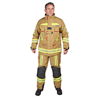 Ubranie bojowe FIRE FLEX – piaskowy NOMEX® NXT (CNBOP) + napisy kod. 141454+141455