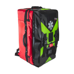 Zestaw medyczny PSP R1 w plecaku bez deski i bez szyn bez butli BLACK FRONT (wytyczne KSRG 06.2021)