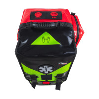 Zestaw medyczny PSP R1 w plecaku bez deski i bez szyn bez butli BLACK FRONT (wytyczne KSRG 06.2021)