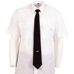 Widok na krawat PSP z przodu. Ubrany na do koszuli PSP