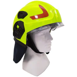 Hełm DRAGON HT 05 HI-VIS przedstawiony z perspektywy bocznej