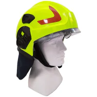 Hełm DRAGON HT 05 HI-VIS przedstawiony z perspektywy bocznej, prawy profil